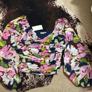 Abercrombie & Fitch Multicolor Floral Blouse
